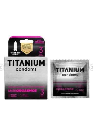 Condones titanium multiorgasmos x3