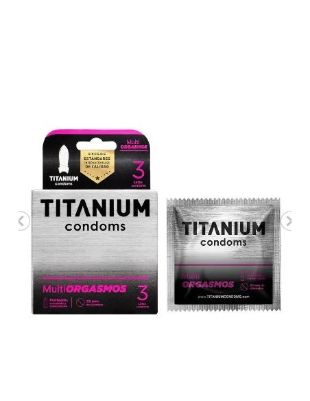 Condones titanium multiorgasmos x3