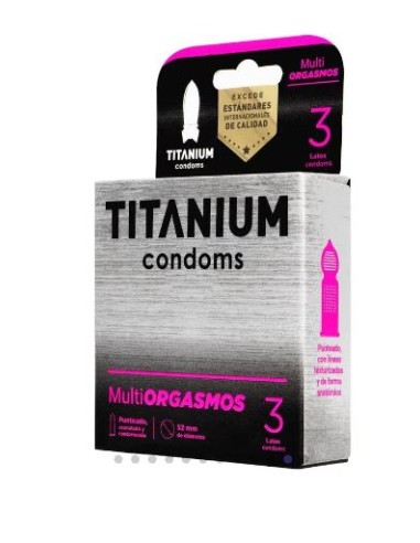Condones titanium multiorgasmos x3