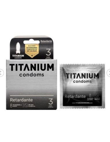 Condones titanium retardante x3