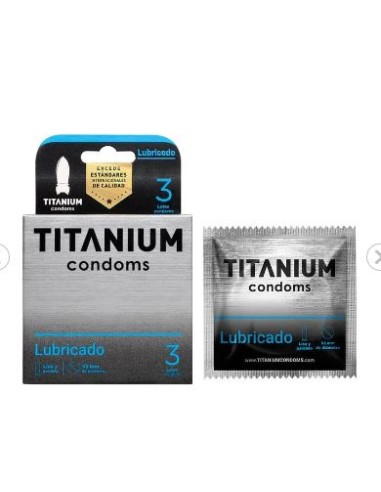 Condones titanium lubricado x3