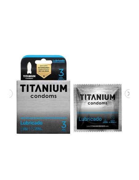 Condones titanium lubricado x3