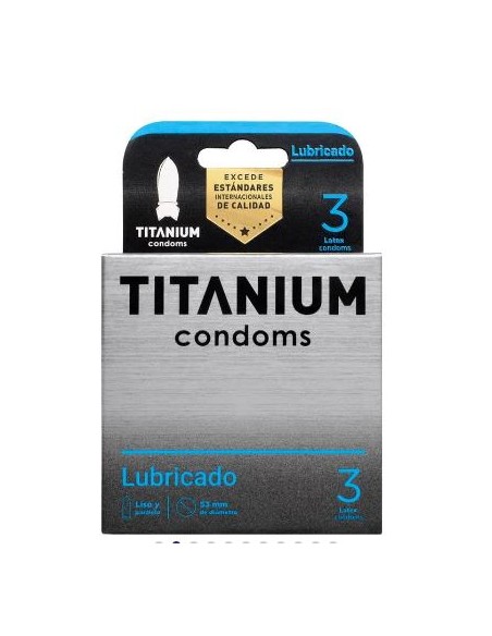 Condones titanium lubricado x3